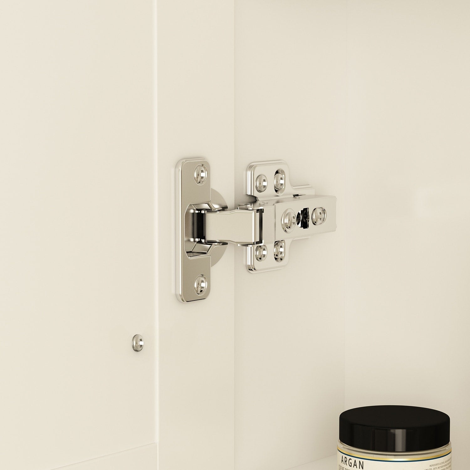 Armoire à miroir de salle de bain avec éclairage LED, anti-buée, 6000K, blanche.