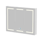 Armoire à miroir de salle de bain avec éclairage LED, anti-buée, 6000K, blanche.