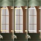 Armoire à miroir de salle de bain avec éclairage LED, anti-buée, 6000K, blanche.