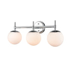 929 Lighting Lustre de salle de bain à 3 lumières avec finitions multiples et abat-jours en verre opale