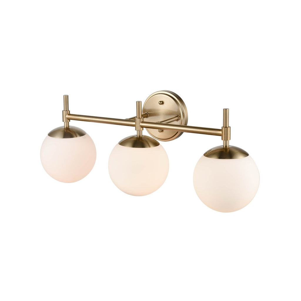 929 Lighting Lustre de salle de bain à 3 lumières avec finitions multiples et abat-jours en verre opale