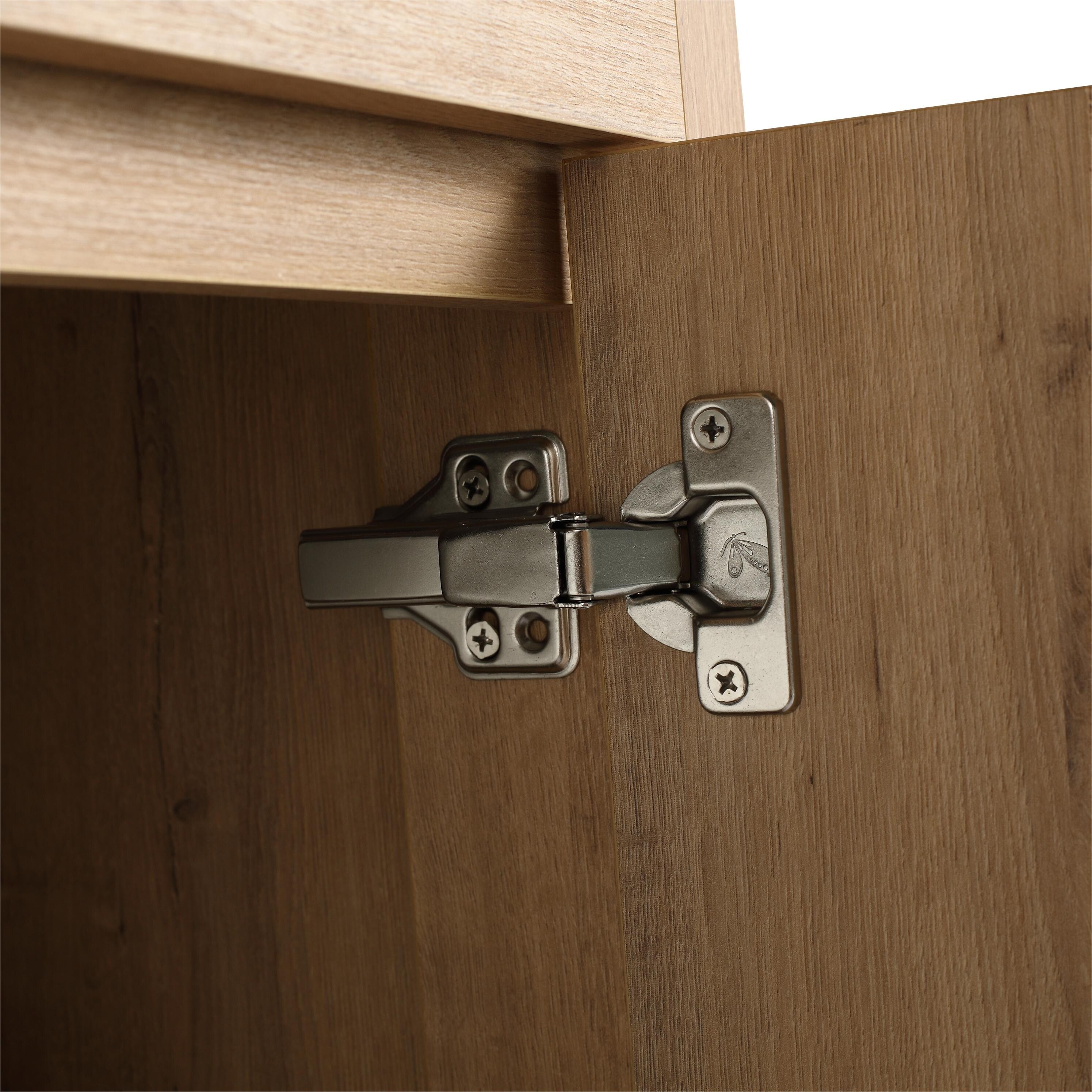 Meuble-lavabo de salle de bain Beingnext 24/30/36 avec lavabo, meuble-lavabo de salle de bain autoportant avec porte à fermeture amortie et étagère réglable