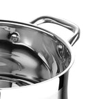 Service de vaisselle en acier inoxydable de 12 pièces, compatible avec le lave-vaisselle et la cuisson à induction, de Bergner.