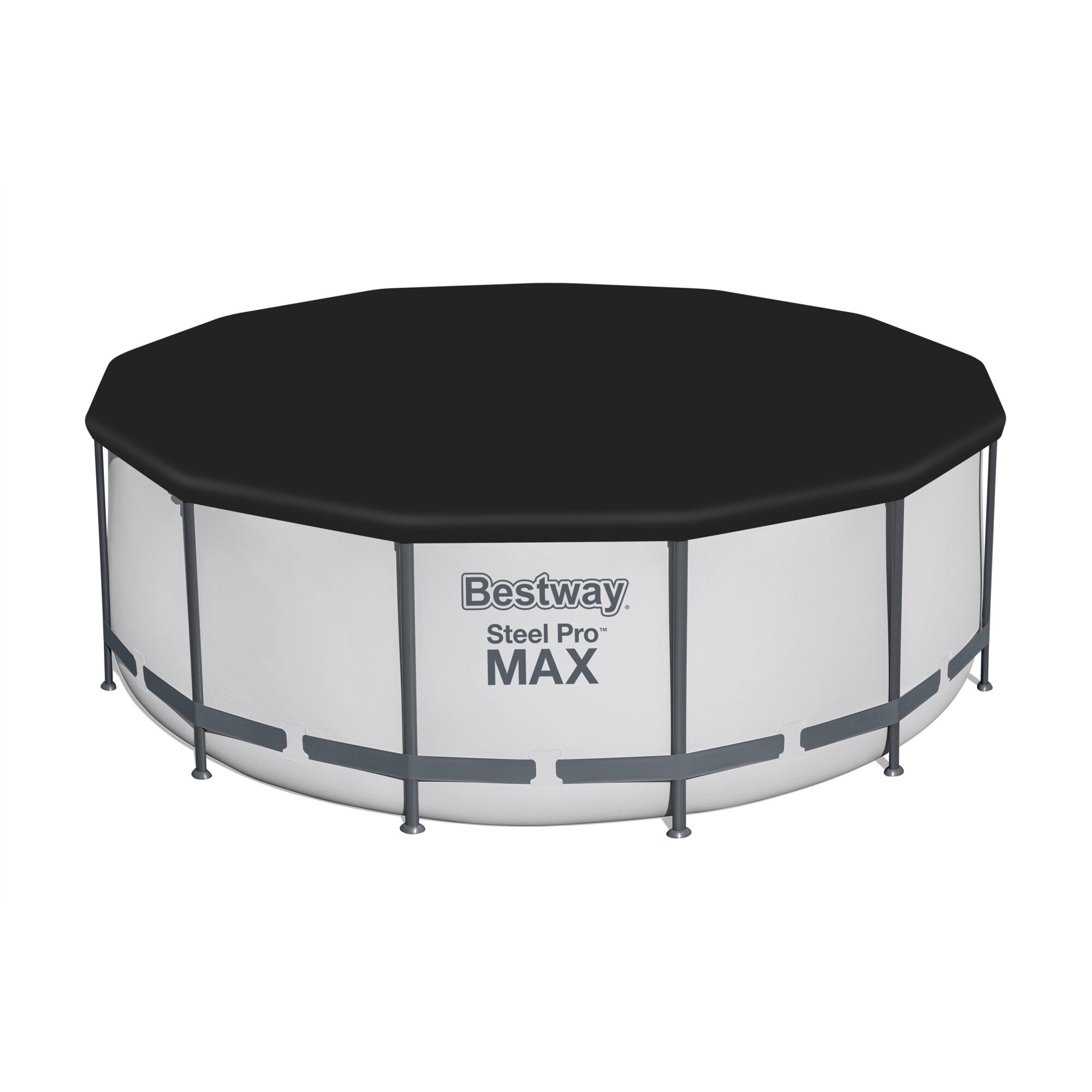 Piscine hors sol Bestway Steel Pro MAX ronde avec pompe et couverture