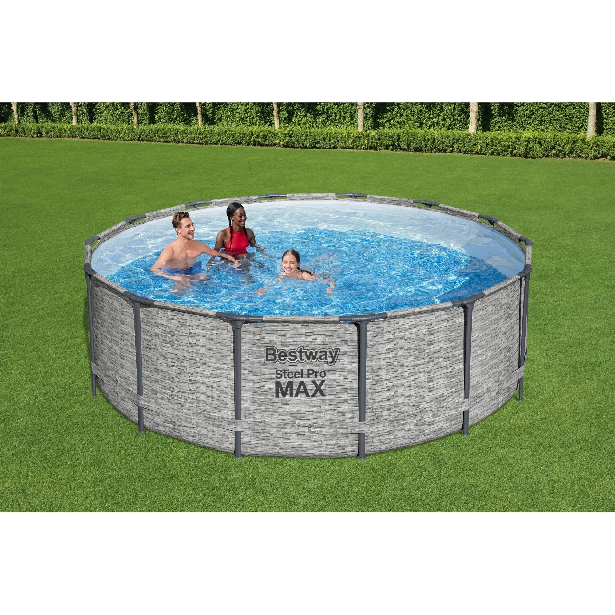 Piscine hors sol Bestway Steel Pro MAX ronde avec pompe et couverture