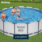 Piscine hors sol Bestway Steel Pro MAX ronde avec pompe et couverture