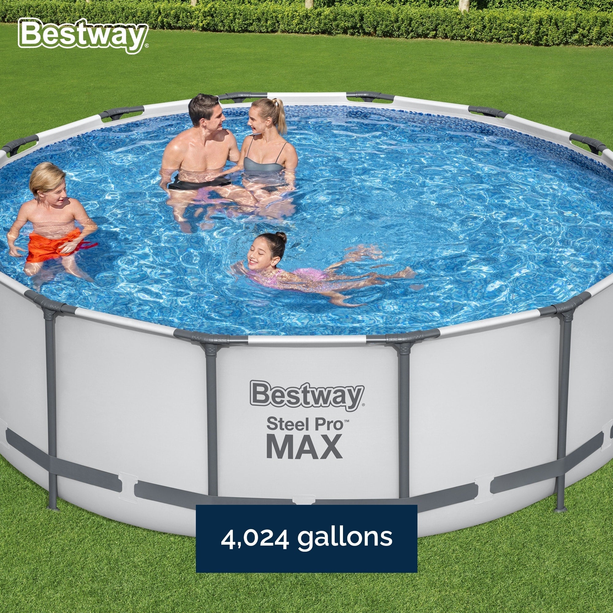 Piscine hors sol Bestway Steel Pro MAX ronde avec pompe et couverture