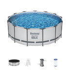 Piscine hors sol Bestway Steel Pro MAX ronde avec pompe et couverture