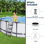 Piscine hors sol Bestway Steel Pro MAX ronde avec pompe et couverture
