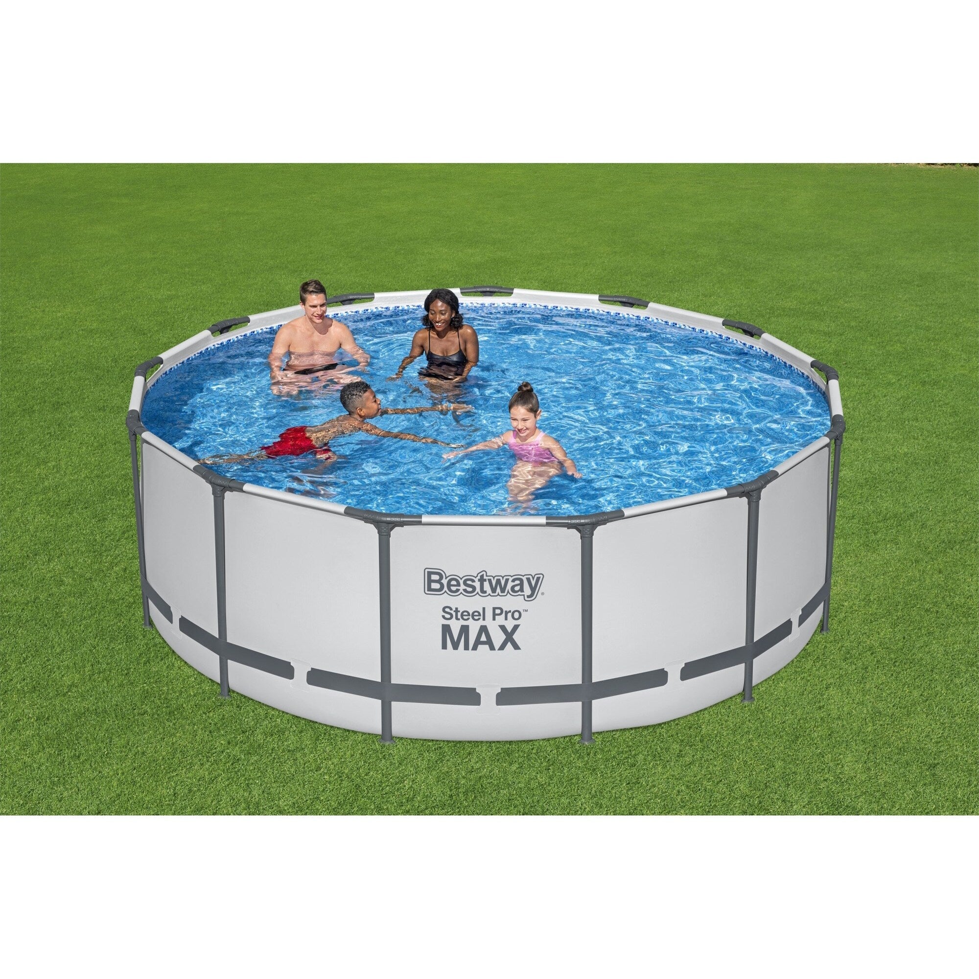 Piscine hors sol Bestway Steel Pro MAX ronde avec pompe et couverture