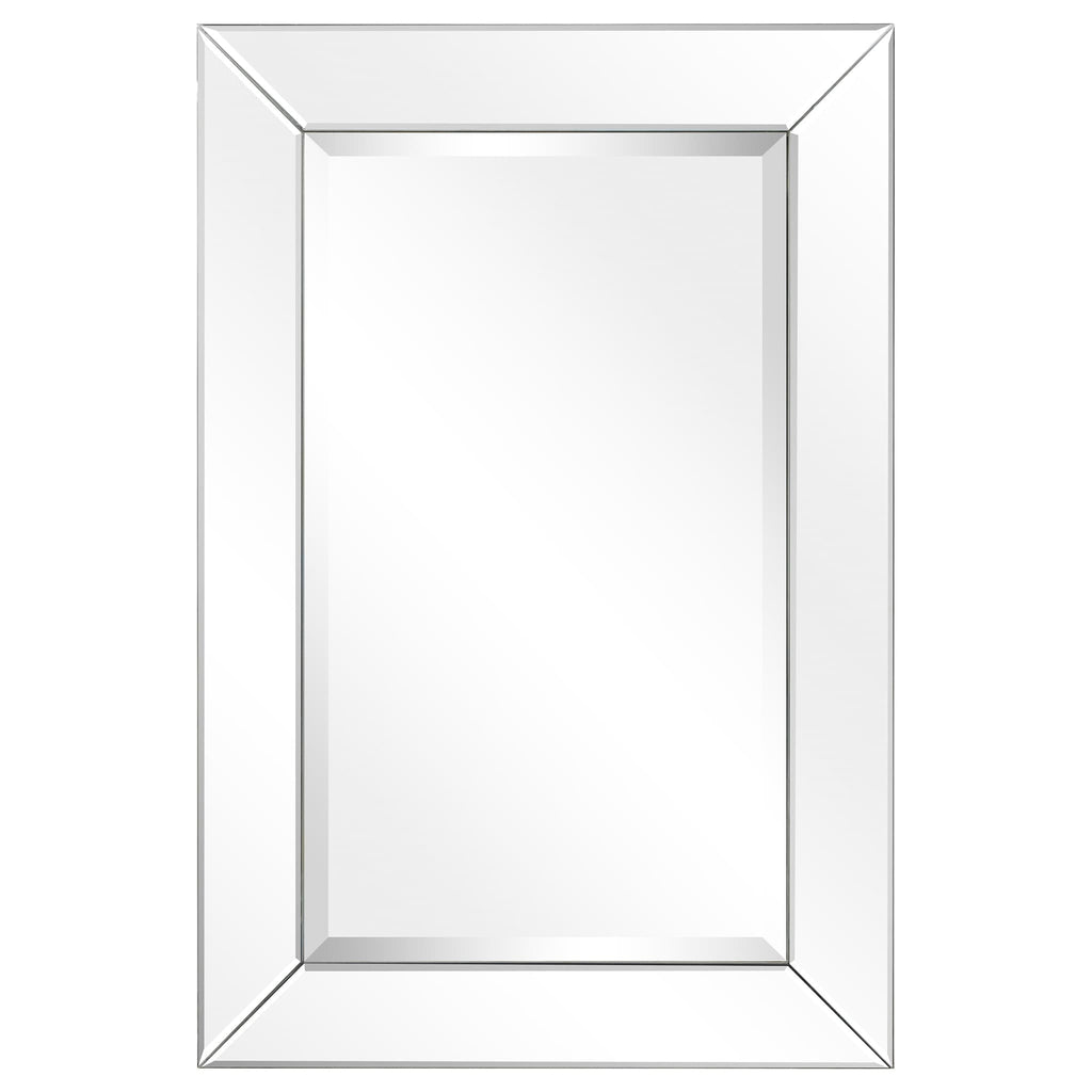 Miroir rectangulaire biseauté transparent haute définition à fixer au mur pour salle de bain, meuble-lavabo, chambre à coucher, 3 tailles