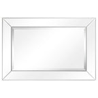 Miroir rectangulaire biseauté transparent haute définition à fixer au mur pour salle de bain, meuble-lavabo, chambre à coucher, 3 tailles