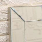 Miroir rectangulaire biseauté transparent haute définition à fixer au mur pour salle de bain, meuble-lavabo, chambre à coucher, 3 tailles