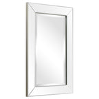 Miroir rectangulaire biseauté transparent haute définition à fixer au mur pour salle de bain, meuble-lavabo, chambre à coucher, 3 tailles