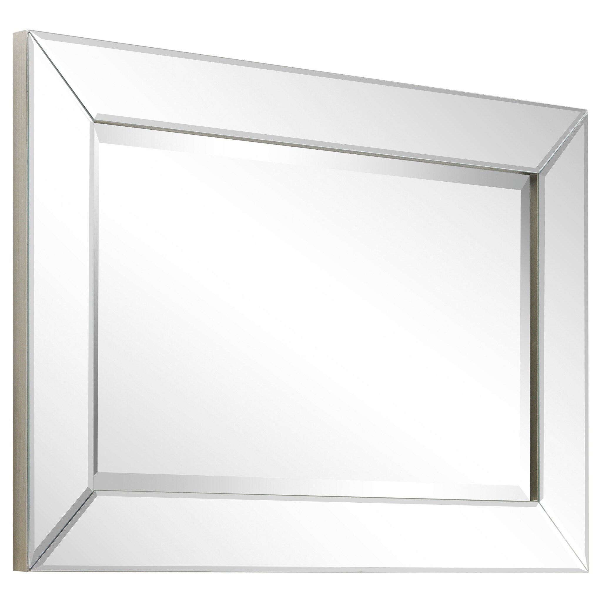 Miroir rectangulaire biseauté transparent haute définition à fixer au mur pour salle de bain, meuble-lavabo, chambre à coucher, 3 tailles