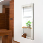 Miroir rectangulaire biseauté transparent haute définition à fixer au mur pour salle de bain, meuble-lavabo, chambre à coucher, 3 tailles