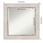 Miroir mural de salle de bain en bois biseauté - Cadre argenté Trellis - Trellis Argenté