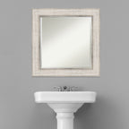 Miroir mural de salle de bain en bois biseauté - Cadre argenté Trellis - Trellis Argenté