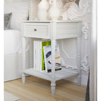 Lit à panneaux capitonné Billy avec 2 tables de chevet