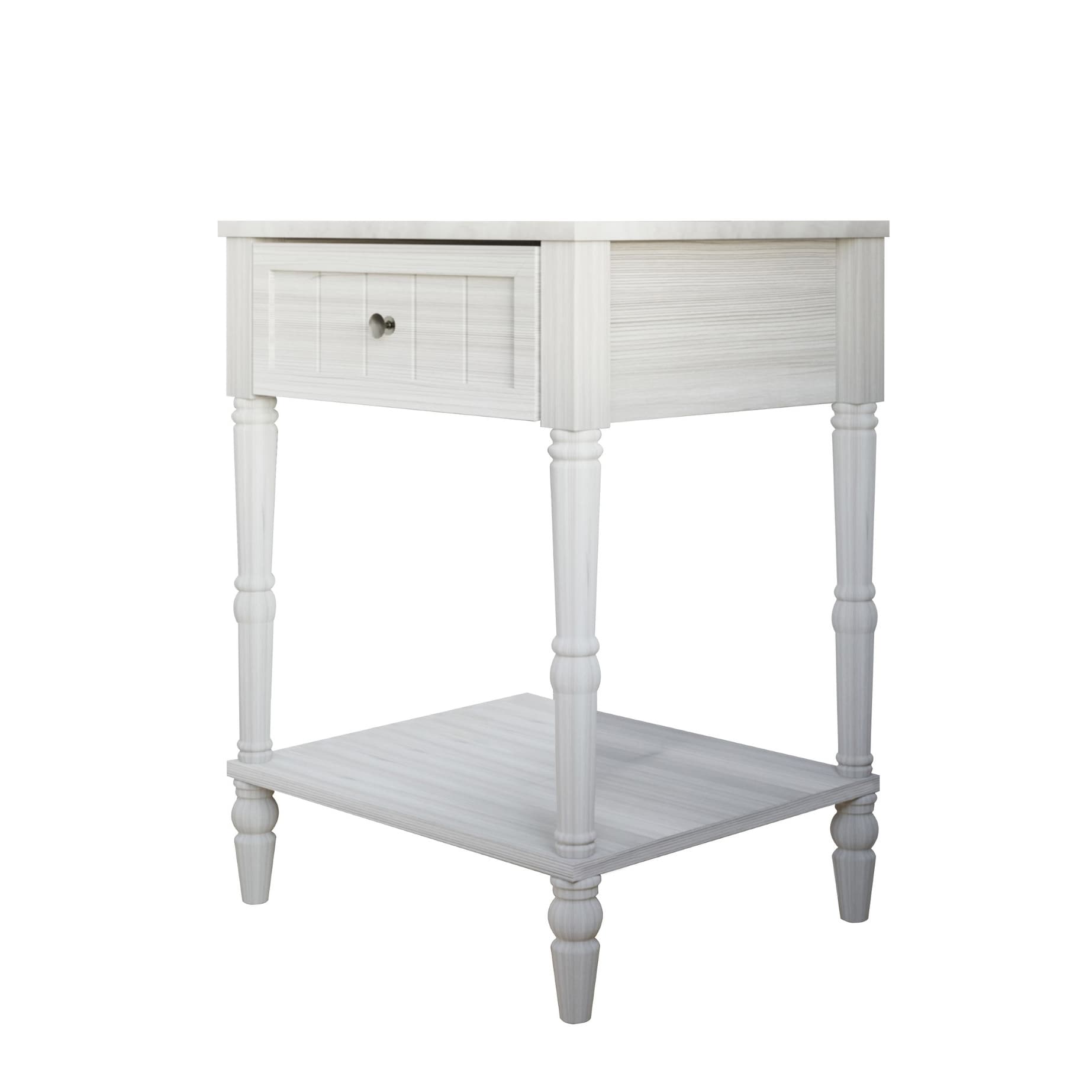 Lit à panneaux capitonné Billy avec 2 tables de chevet