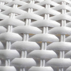 Ensemble de patio pivotant en osier blanc Biloxi Outdoor (3 pièces)