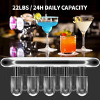 Distributeurs d'eau chaudes et froides 3 en 1 noirs avec machine à glaçons