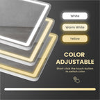 Grand miroir de sol avec éclairage LED, miroir pleine longueur 64 x 21 pouces avec support, miroir mural suspendu, miroir corps entier.