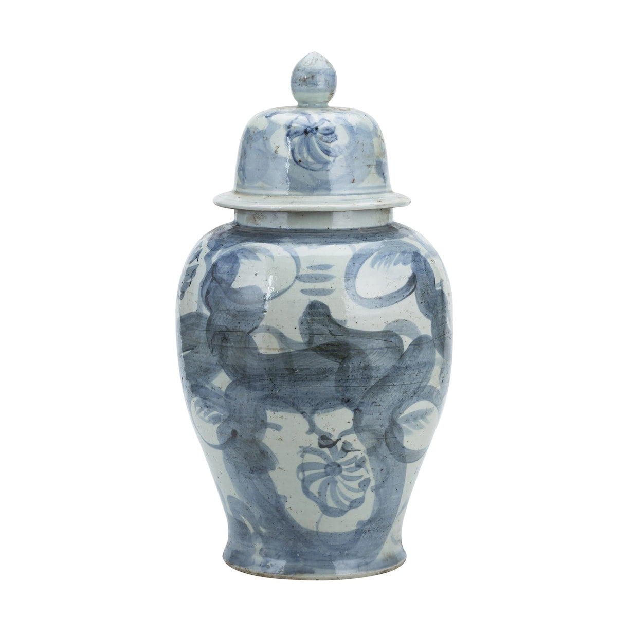 Vase à fleurs de temple en porcelaine bleue et blanche de Silla