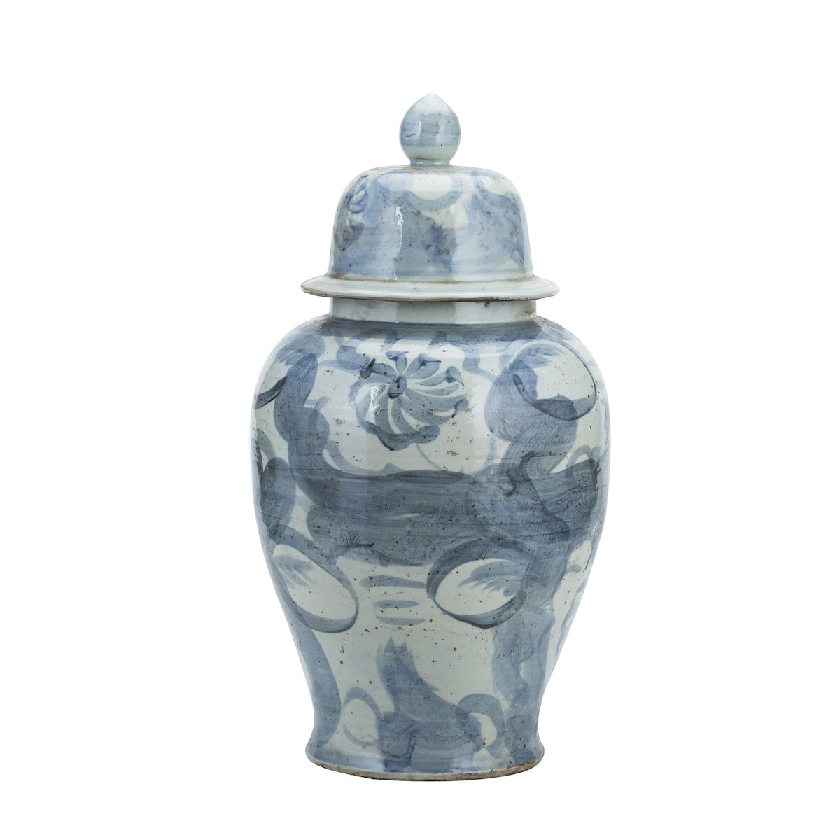 Vase à fleurs de temple en porcelaine bleue et blanche de Silla