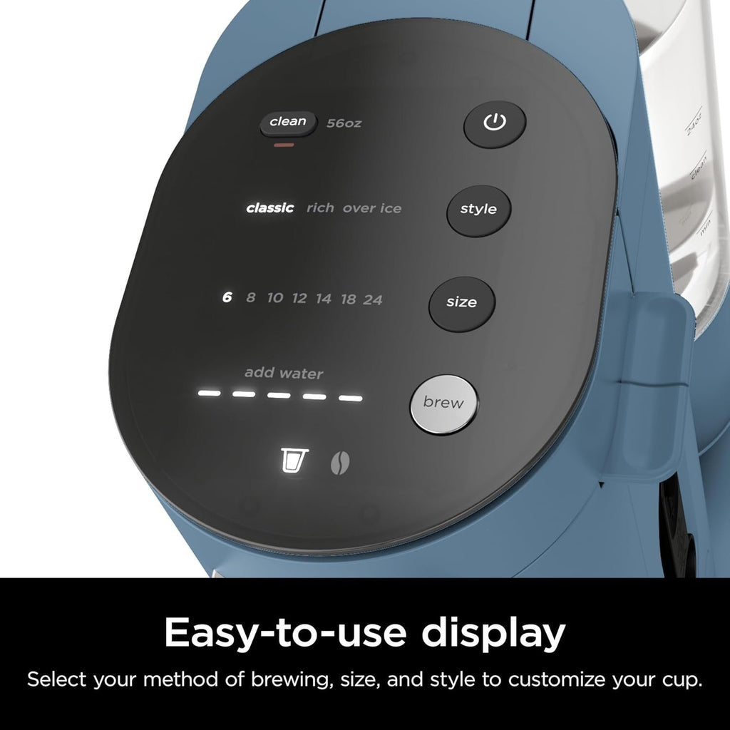 Machine à café individuelle Blue, compatible K-Cup, réservoir de 56 oz, tailles de préparation de 6 à 24 oz, compacte