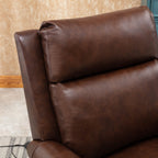 Fauteuil inclinable en cuir véritable avec dossier inclinable, accoudoirs et dossier confortables.