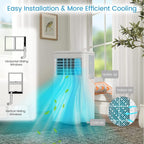 Climatiseur portable 3-en-1 Bossin 8000 BTU (ASHRAE), 5000 BTU (SACC) avec télécommande, refroidisseur d'air portable silencieux pour chambre - 880v