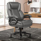 Chaise de bureau executive Bossin pour personnes de grande taille et fortes corpulent, support lombaire réglable, 500 lbs, chaise ergonomique à dossier haut en cuir PU pour ordinateur.