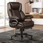 Chaise de bureau executive Bossin pour personnes de grande taille et fortes corpulent, support lombaire réglable, 500 lbs, chaise ergonomique à dossier haut en cuir PU pour ordinateur.