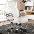 Chaise de bureau executive Bossin pour personnes de grande taille et fortes corpulent, support lombaire réglable, 500 lbs, chaise ergonomique à dossier haut en cuir PU pour ordinateur.