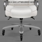 Chaise de bureau executive Bossin pour personnes de grande taille et fortes corpulent, support lombaire réglable, 500 lbs, chaise ergonomique à dossier haut en cuir PU pour ordinateur.