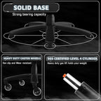 Chaise de bureau executive Bossin pour personnes de grande taille et fortes corpulent, support lombaire réglable, 500 lbs, chaise ergonomique à dossier haut en cuir PU pour ordinateur.