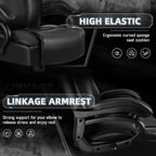 Chaise de bureau executive Bossin pour personnes de grande taille et fortes corpulent, support lombaire réglable, 500 lbs, chaise ergonomique à dossier haut en cuir PU pour ordinateur.