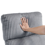 Fauteuil inclinable manuel pivotant en velours côtelé Braidy