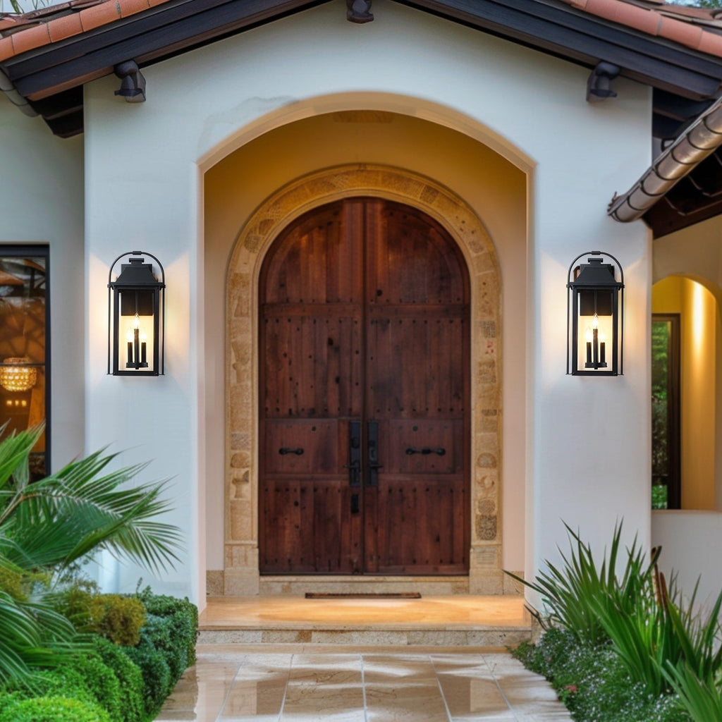 Applique murale extérieure noire Brits