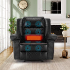 Fauteuil inclinable manuel marron avec massage en 8 points, fonction chauffante et structure robuste pour un confort optimal au salon