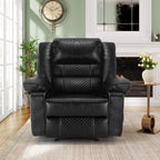 Fauteuil inclinable manuel marron avec massage en 8 points, fonction chauffante et structure robuste pour un confort optimal au salon