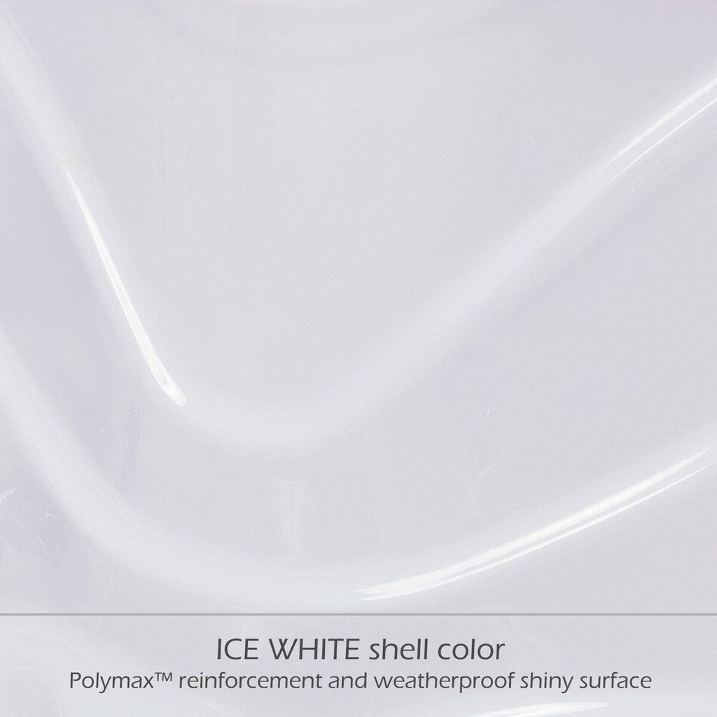 Bain à remous Buenospa Jersey 6 places, 46 jets, blanc glace, gris avec ozone et lumières LED.