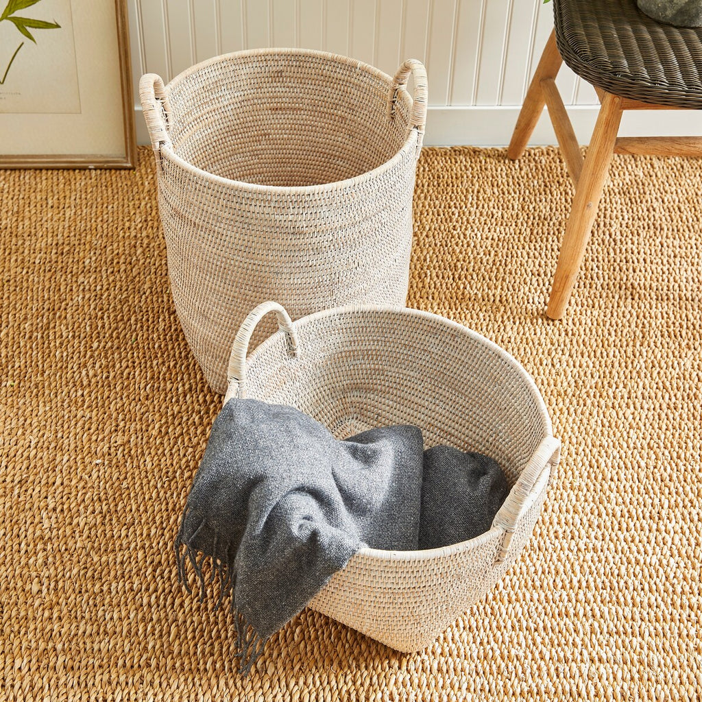 Panier en osier de Birmanie pour verger, lot de 2