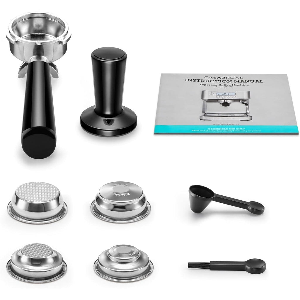 Machine à expresso tout-en-un CASABREWS Ultra avec écran LCD, argent.