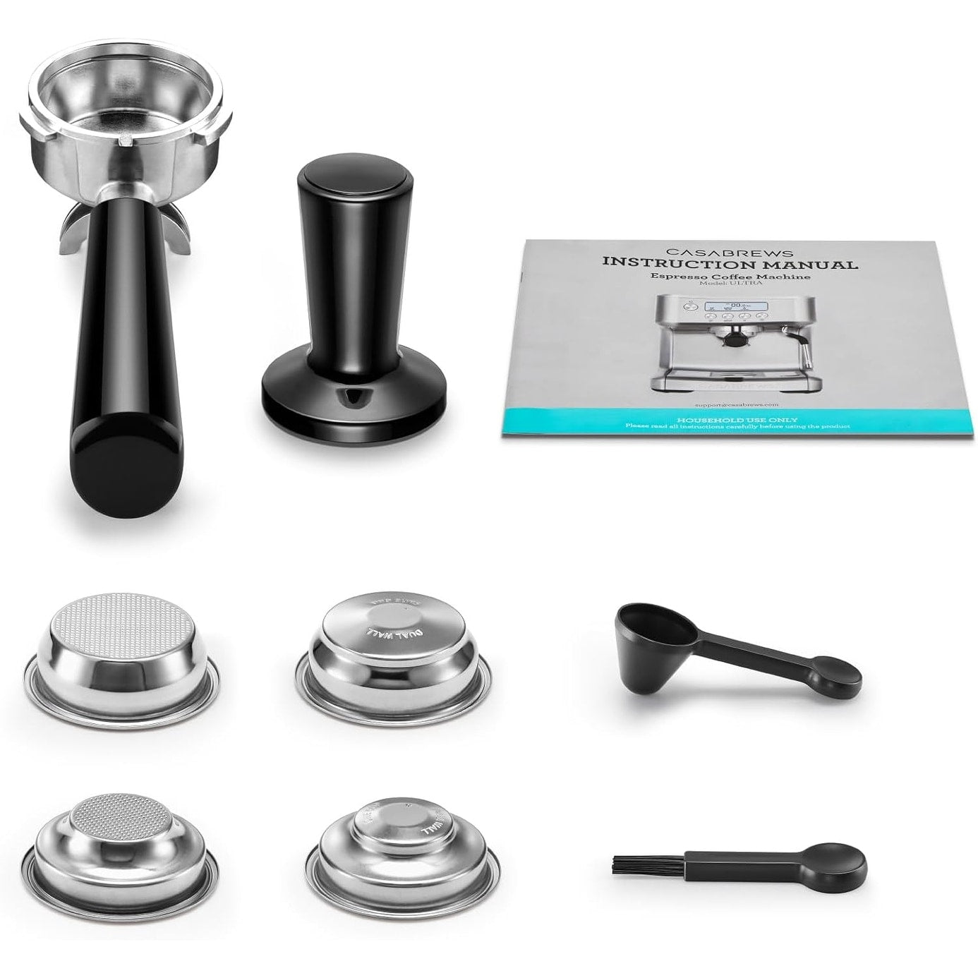 Machine à expresso tout-en-un CASABREWS Ultra avec écran LCD, argent.