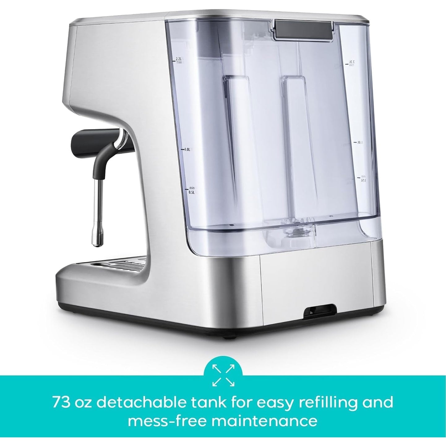 Machine à expresso tout-en-un CASABREWS Ultra avec écran LCD, argent.