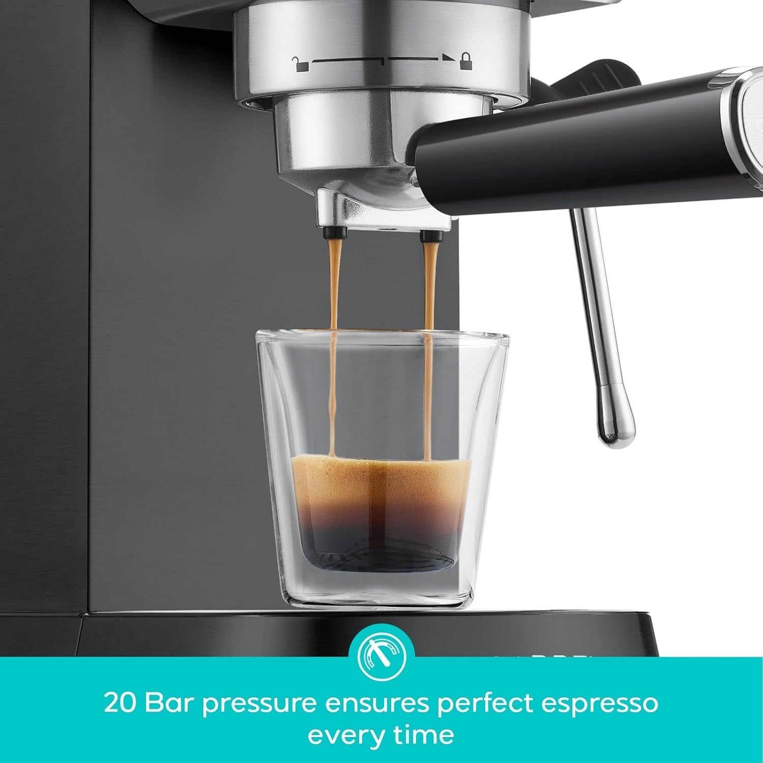 Machine à expresso CASABREWS CM5418 20 bars avec buse vapeur pour faire mousser le lait
