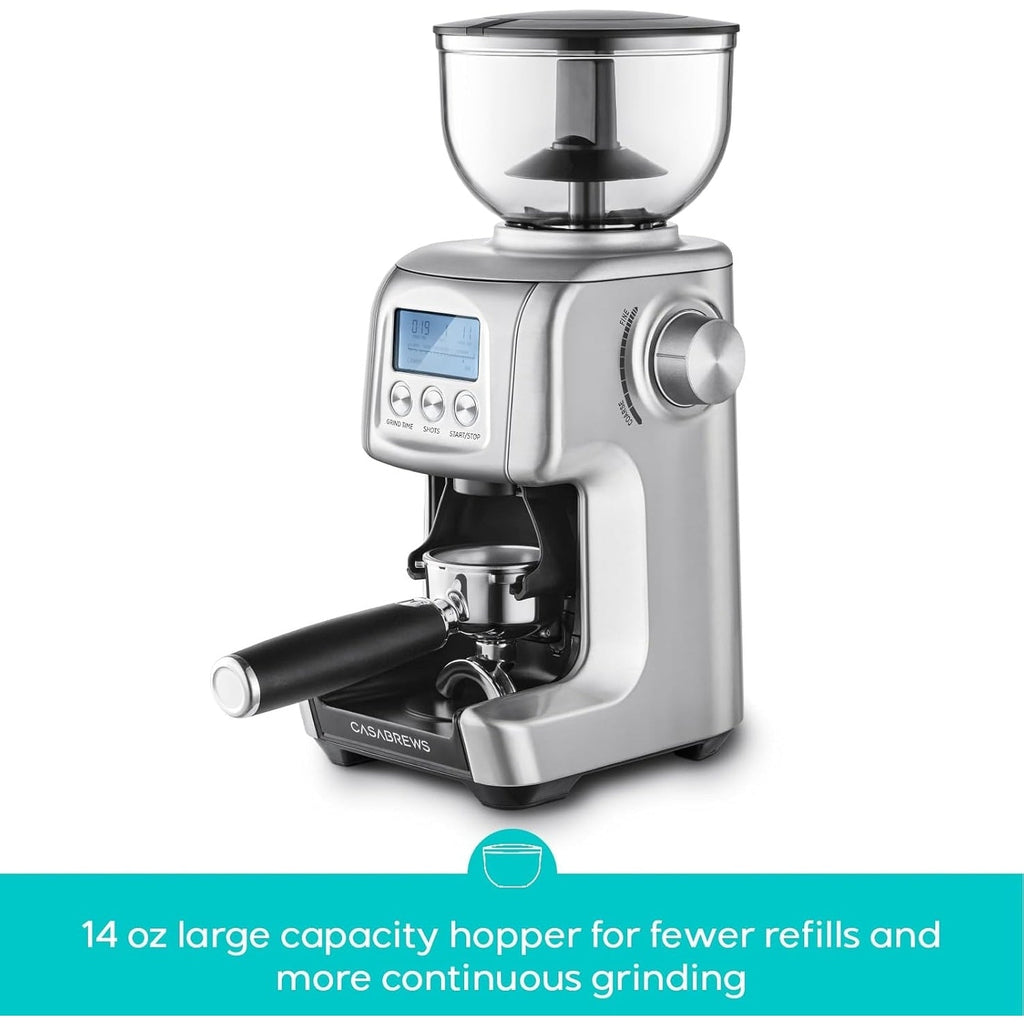 CASABREWS Tornado Moulin à café électrique à meules coniques argenté - N/A