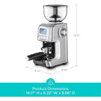 CASABREWS Tornado Moulin à café électrique à meules coniques argenté - N/A